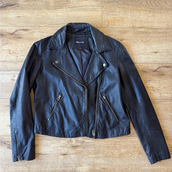 Madewell Washed Leather Moto Jacket - Picture 2 of 4